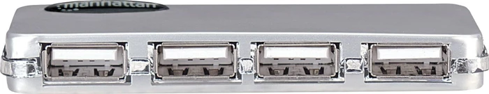 Manhattan Micro USB-Hub, 4x USB-A 2.0, USB 2.0 Mini-B [Buchse]