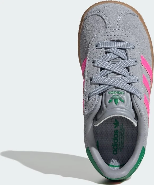 adidas Gazelle Comfort Closure Elastic Laces halo silver/lucid pink/green (Junior)