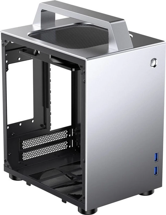 Jonsbo T8, silber, Glasfenster, Mini-ITX