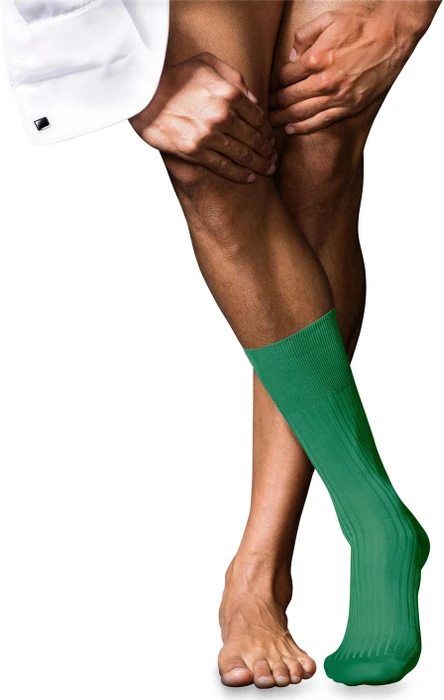 Falke No. 10 Pure Fil d'Écosse Socken green hill (Herren)