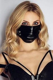 Noir Maske mit Nieten schwarz