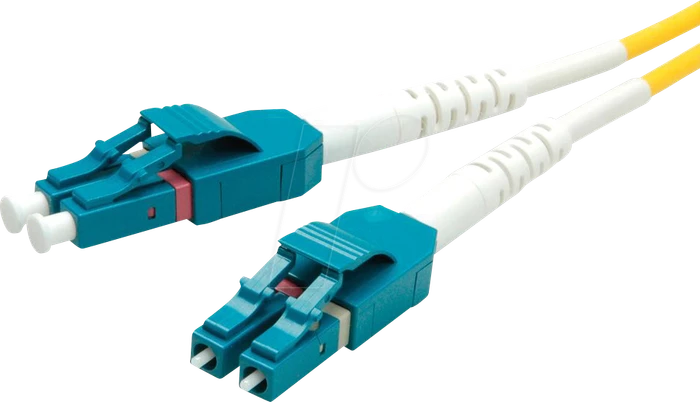 Roline / Secomp Uniboot LSOH LWL Duplex Kabel, OS2, 2x LC Stecker/2x LC Stecker, 15m, gelb