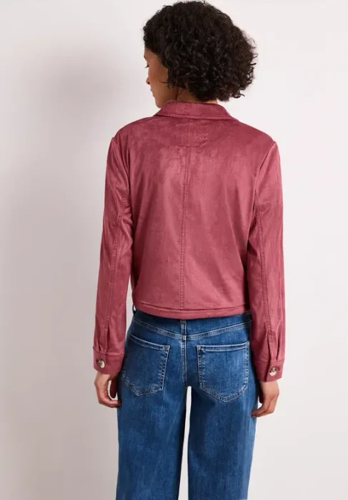 Street One Velours mit Knopfleiste Jacke dark clouded blush (Damen)