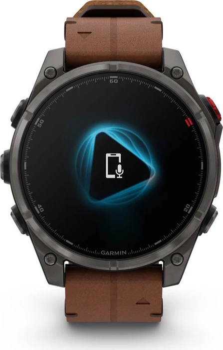 Garmin Fenix 8 Pro 47mm AMOLED carbon grey dlc titanium/chestnut leather