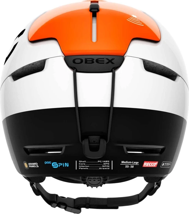 POC Obex BC SPIN Helm hydrogen white/fluorescent orange avip