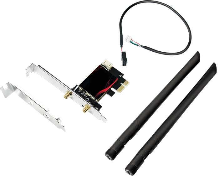 LogiLink WLAN-Adapter, 2.4GHz/5GHz/6GHz WLAN, Bluetooth 5.3, PCIe x1