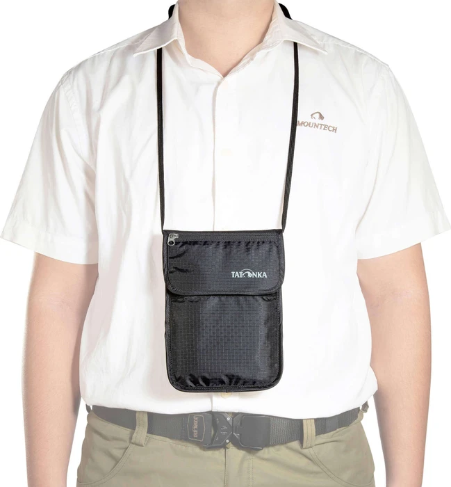 Tatonka Skin Folded Neck Pouch Umhängetasche schwarz