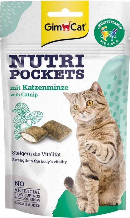 Gimborn GimCat Nutri Pockets - MultiVitamin & Katzenminze, 360g (6x 60g)