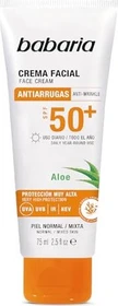 Babaria Aloe Antifalten Gesicht Sonnencreme LSF50, 75ml