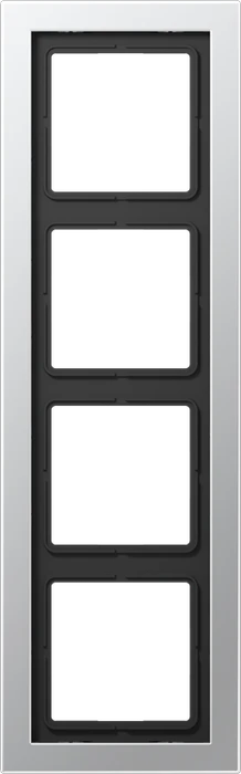 Jung Serie LS-design Rahmen Duroplast 4-fach, aluminium