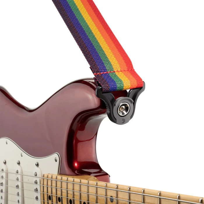 D'Addario Auto Lock Polypro Guitar Strap Rainbow