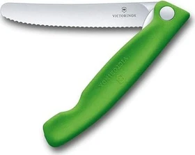 Victorinox Swiss Classic Gemüsemesser mit Wellenschliff faltbar grün
