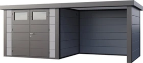 Telluria Classico 2724 Gerätehaus inkl. Anbau 2.84m rechts hellgrau
