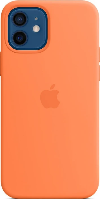 Apple Silikon Case mit MagSafe für iPhone 12/iPhone 12 Pro Kumquat