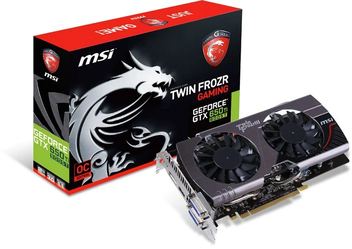 MSI GeForce GTX 650 Ti Boost, N650Ti-TF-2GD5/OC-BE, 2GB GDDR5, 2x DVI, HDMI, DP