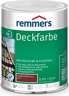 Remmers Deckfarbe skandinavisch rot, 750ml