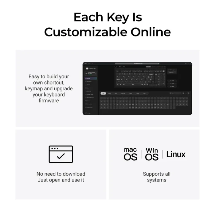 Keychron V5 Ultra 8K Wireless, 96%, schwarz, LEDs RGB, Keychron Silk POM BANANA, USB/Bluetooth, US