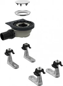 Geberit Duschwannenablauf für Setaplano Duschfläche mit vier Füßen, Sperrwasserhöhe 50mm
