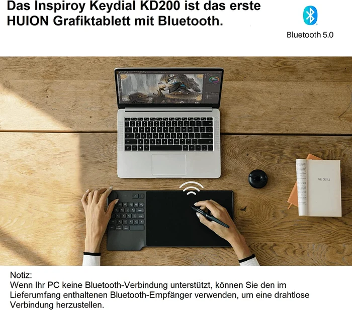 Huion Inspiroy Keydial KD200, Metal Grey