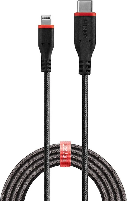 Lindy 2m robustes USB Typ C an Lightning Kabel schwarz