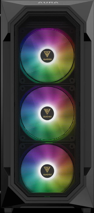 Gamdias Aura GC1 Elite ARGB, schwarz, Glasfenster