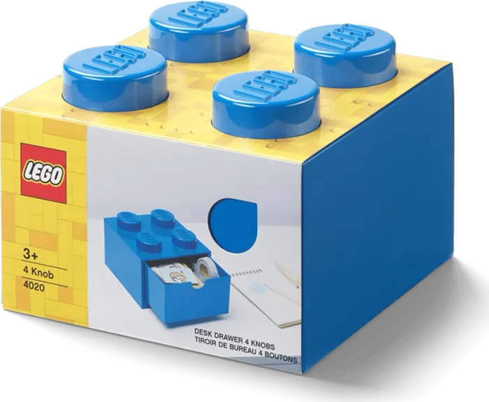 LEGO Aufbewahrungsstein mit Schubfach Schubladenbox, 1 Schublade, blau