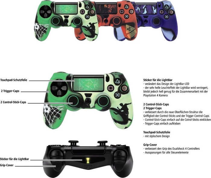 Hama DualShock 4 Controller 7in1 Soccer Zubehör Set (PS4)