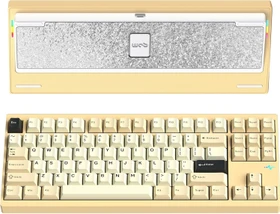 Wobkey Crush 80 Reboot Pro, Yellow, LEDs RGB, Kailh Cocoa, USB/Bluetooth, US (PC80REYel)