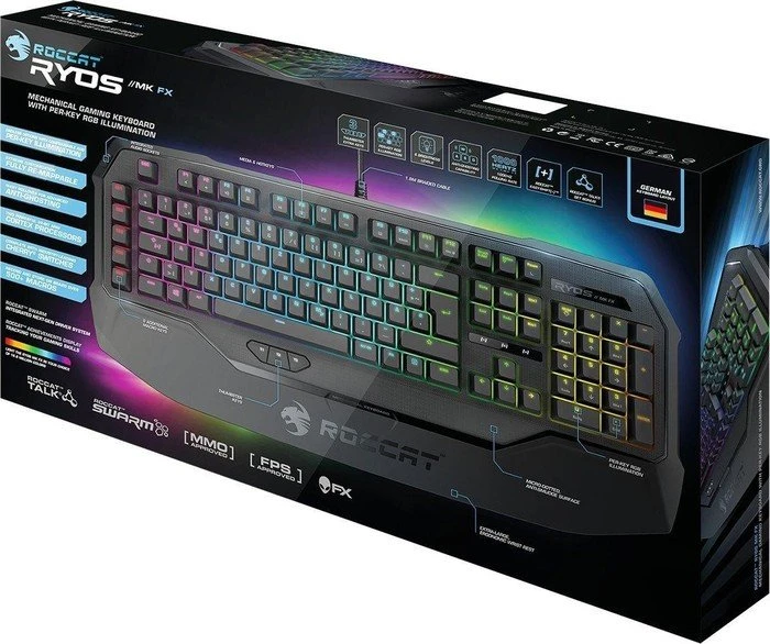 Roccat Ryos MK FX, MX RGB BROWN, USB, DE