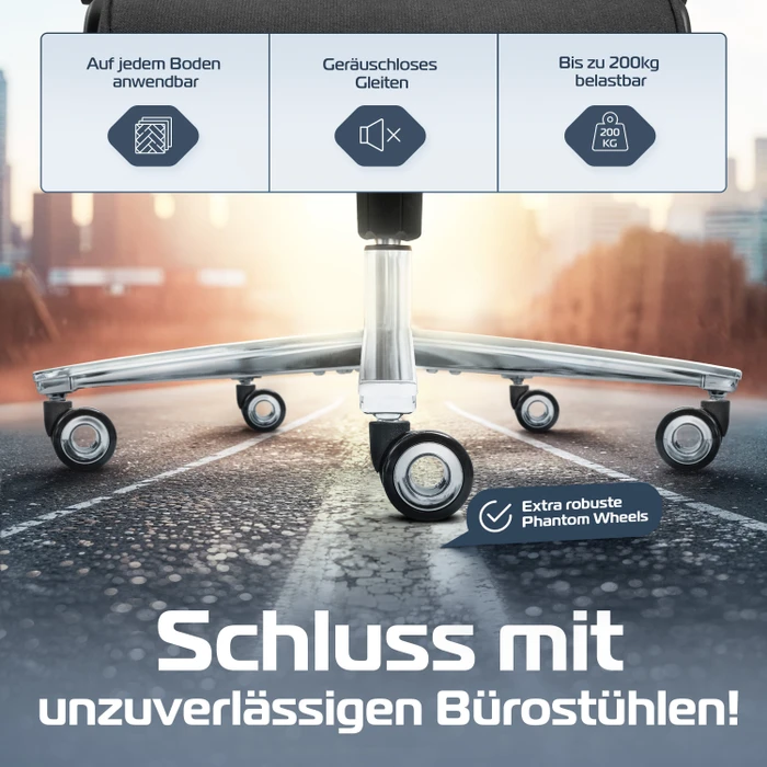 Clouvou PowerSeat Bürostuhl, schwarz