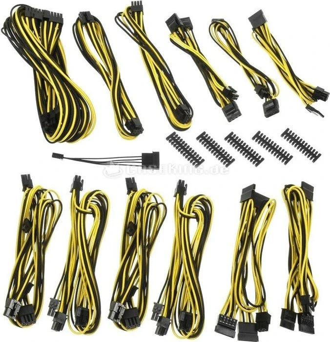 BitFenix Alchemy 2.0 BQT-DPP-Series Kabel Kit für Netzteile, schwarz/gelb