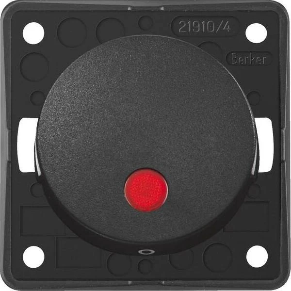 Berker Integro FLOW Kontroll-Ausschalter 2-polig 12V, anthrazit matt