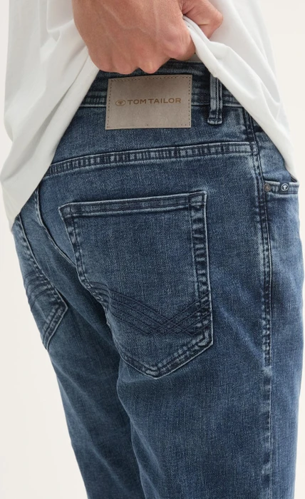 Tom Tailor Regular Slim Josh Jeans mit Lycra Jeans used mid stone blue denim (Herren)