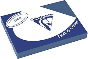 Clairefontaine Text & Cover leinengeprägt Universalpapier dunkelblau, A4, 270g/m², 100 Blatt
