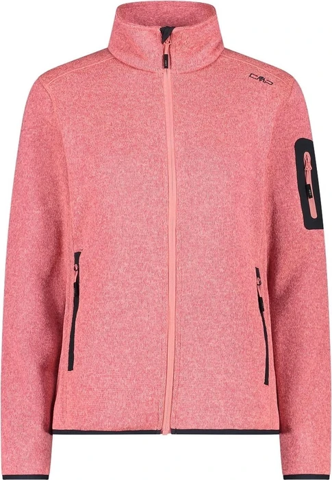 CMP Knit Tech Melange Fleece Jacke fucsia/bianco/titanio (Damen)