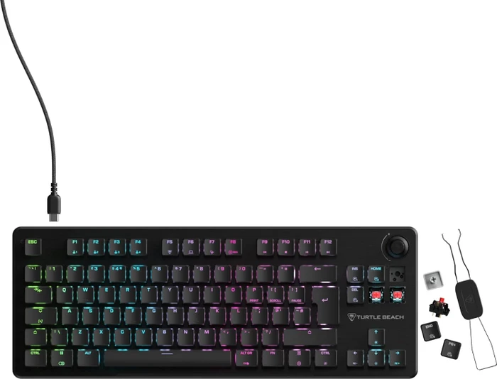 Turtle Beach Vulcan II TKL, schwarz, LEDs RGB, TITAN Mechanical Linear, USB, UK