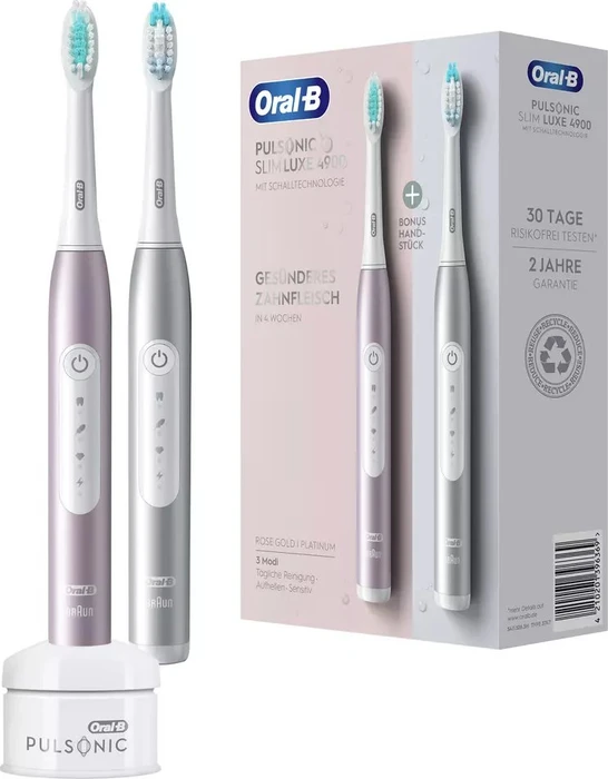 Oral-B Pulsonic Slim Luxe 4900 platin/rosegold + 2. Handstück