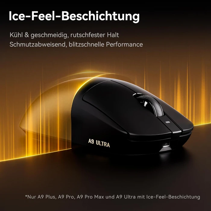 ATK Dragonfly A9 Pro Max 8KHz Wireless Gaming Maus, schwarz, USB/Bluetooth