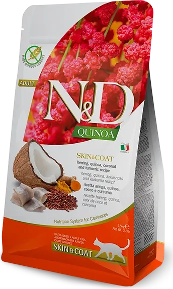 Farmina N&D Quinoa, Skin & Coat Hering & Kokosnuss Adult, 1.50kg