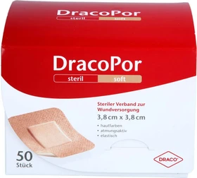 Dr. Ausbüttel DracoPor Soft steriler Wundverband hautfarben, 3.8 x 3.8cm, 50 Stück