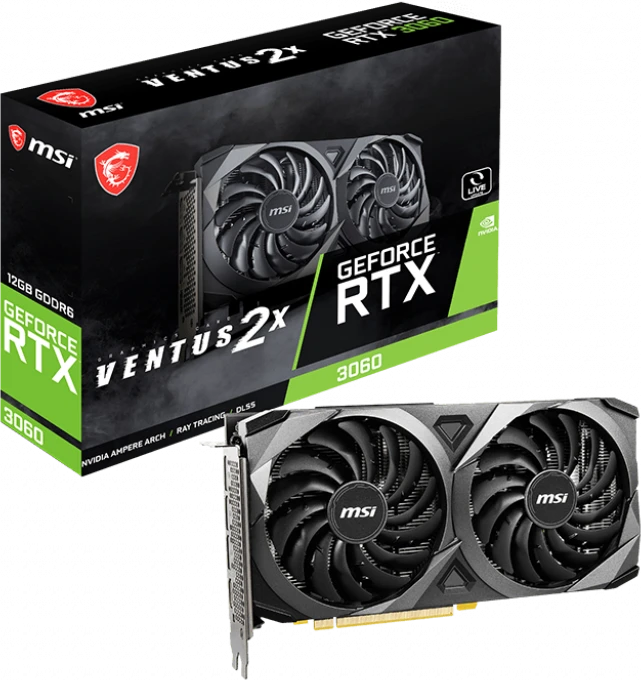 MSI GeForce RTX 3060 Ventus 2X 12G, 12GB GDDR6, HDMI, 3x DP