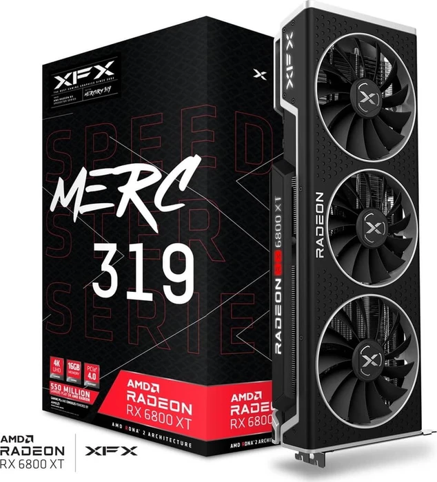 XFX Speedster MERC 319 Radeon RX 6800 XT Core Gaming, 16GB GDDR6, HDMI, 3x DP
