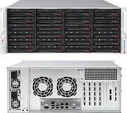 Supermicro SuperChassis 846BE1C-R1K23B, grau/schwarz, 4HE, 1x 1200W redundant