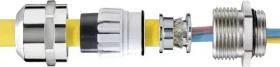 Wiska NMSKE 3/8 EMV-Z Ex-EMV-Kabelverschraubung, Erdungseinsatz, Messing vernickelt, NPT 3/8"