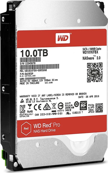 Western Digital WD Red Pro 10TB, 24/7, 512e / 3.5" / SATA 6Gb/s