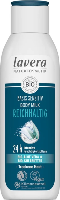 Lavera Basis Sensitiv Bio-Aloe Vera & Sheabutter Reichhaltige Body Milk, 250ml