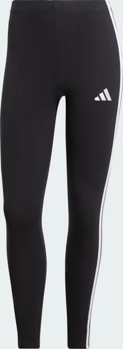 adidas Essentials 3-Streifen Cotton Leggings Hose lang schwarz/weiß (Damen)