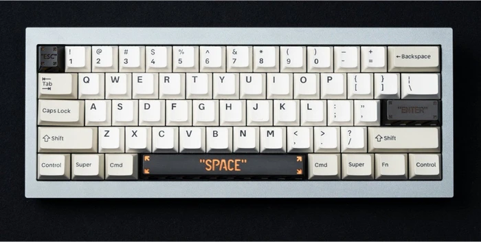 Keychron Spacebar Alu Alloy Artisan Keycap, Aluminium, orange/schwarz, 1 Taste
