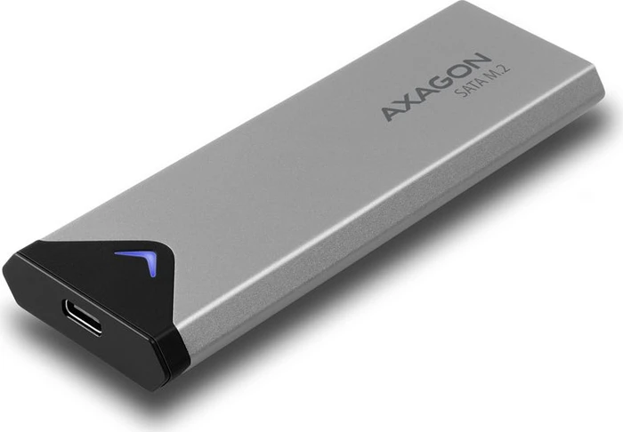 Axagon M.2 Festplattengehäuse, silber, M.2 SATA, USB-C 3.0
