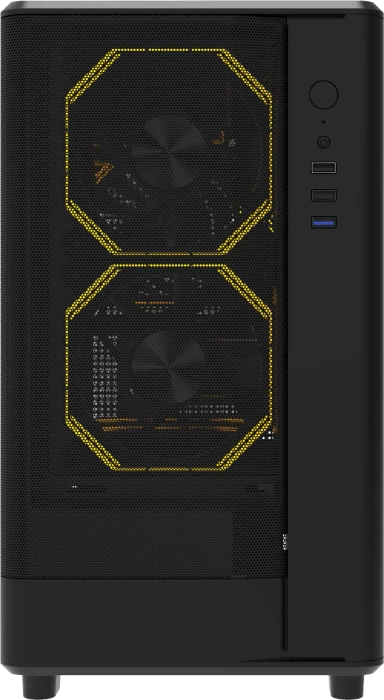 DarkFlash DB330M Mesh Black, Glasfenster